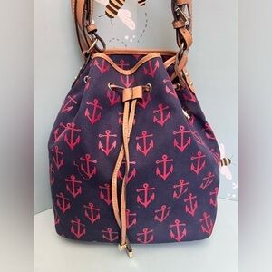 TOMMY HILFIGER BLUE CANVAS
ANCHOR CROSSBODY